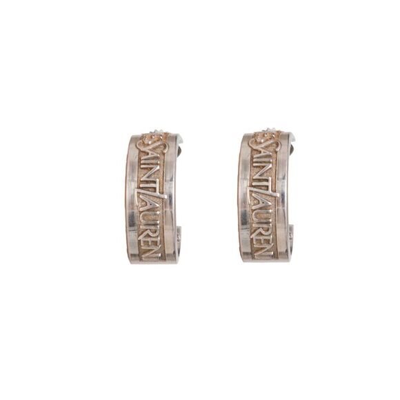Yves Saint Laurent Vintage Namesake Hoop Earrings - '90s - Picture 1 of 6